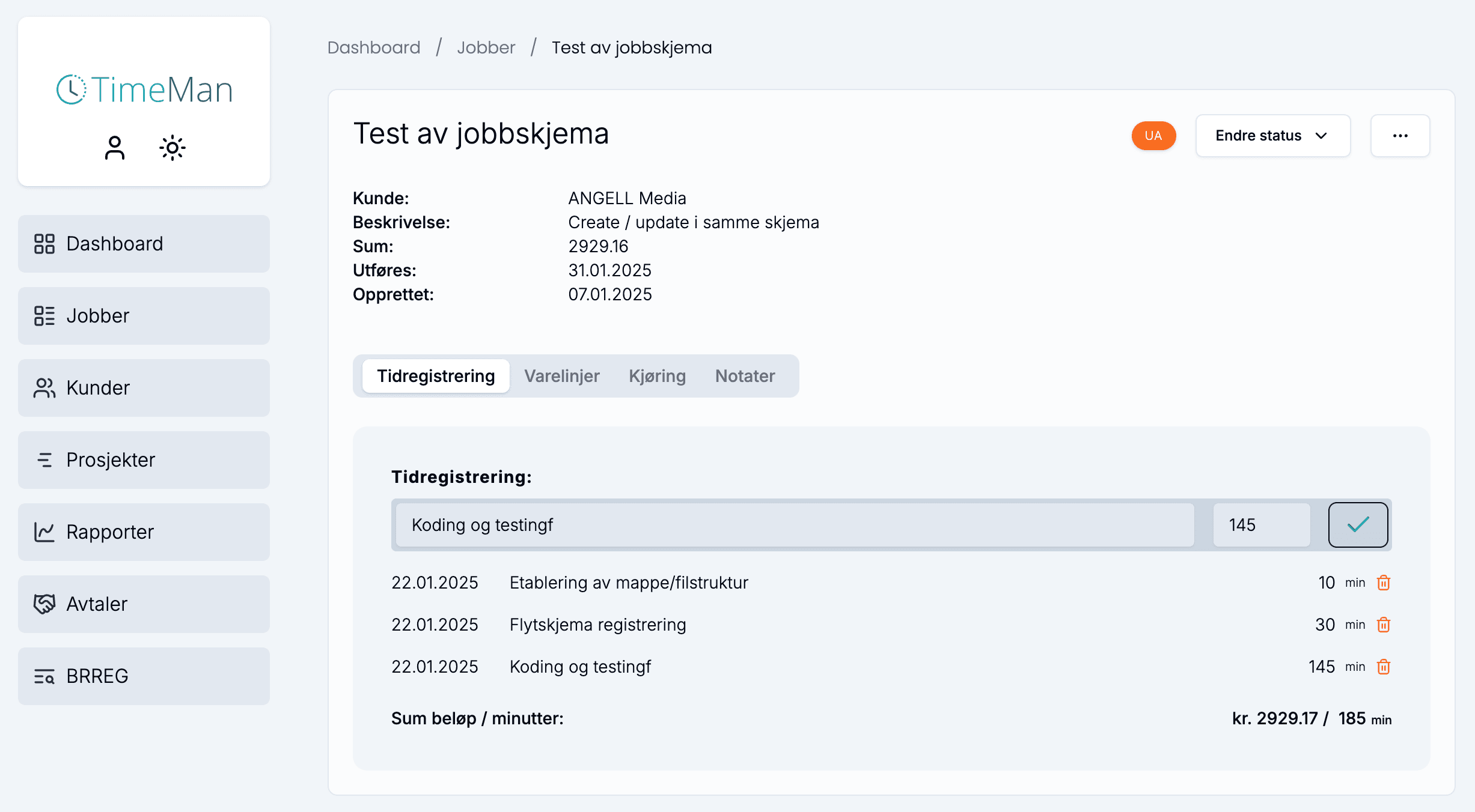 Tidregistrering